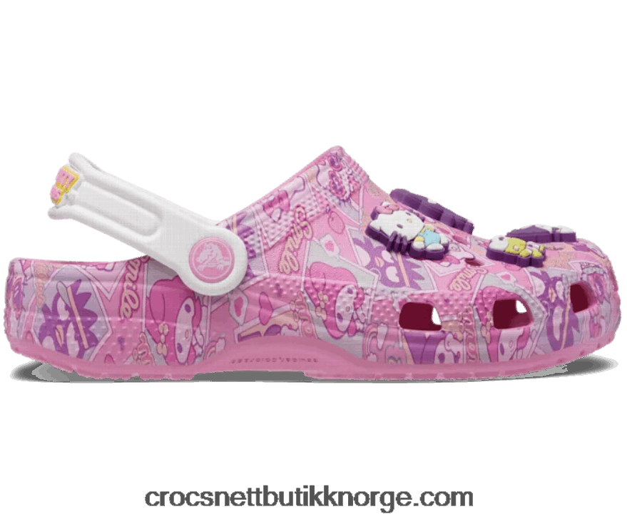 barn hello kitty og venner klassisk tresko småbarn Crocs rosa 6802D41333