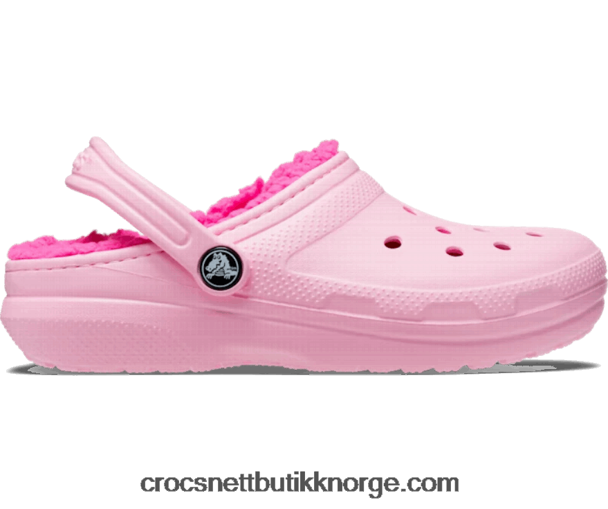 barn klassisk fôret tresko for småbarn Crocs flamingo 6802D41366