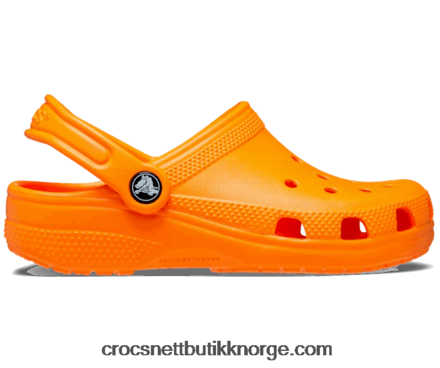 barn klassisk tresko for småbarn Crocs oransje zing 6802D41325