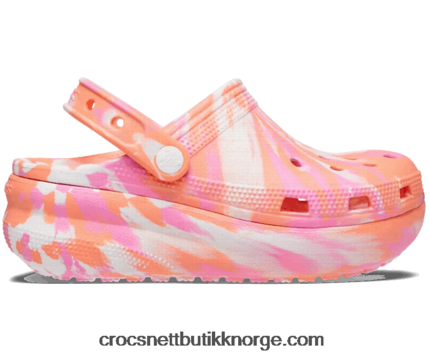 barn cutie crush marmorert tresko Crocs papaya/multi 6802D41532