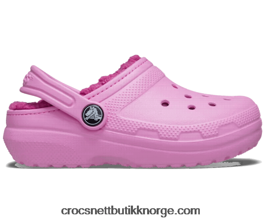 barn klassisk fôret tresko Crocs taffy rosa 6802D41606