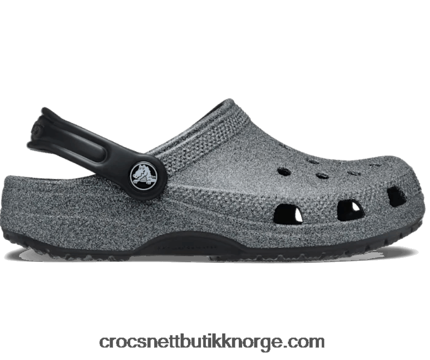 barn klassisk glittertresko Crocs svart 6802D41587