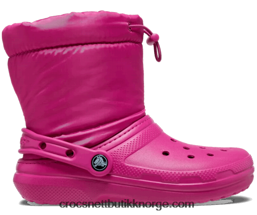 barn klassisk fôret neo puff støvel Crocs fuchsia moro 6802D41446