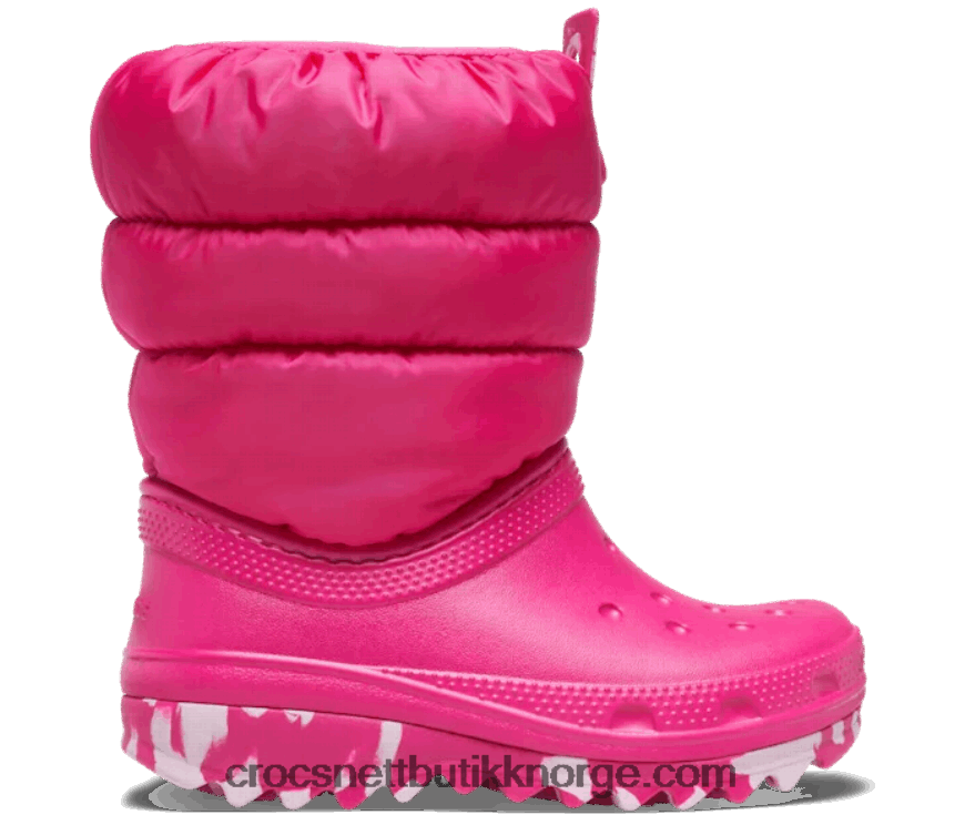 barn klassisk neo puff støvel Crocs godteri rosa 6802D41447