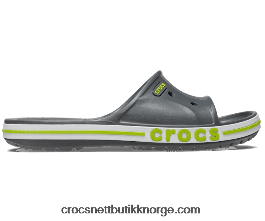 kvinner Bayaband-sklie Crocs skifergrå/lime punch 6802D4547