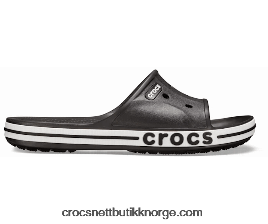 kvinner Bayaband-sklie Crocs svart hvit 6802D4544