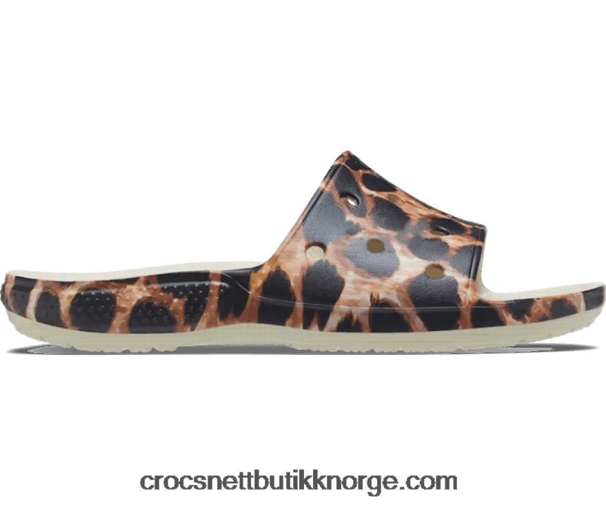 kvinner klassisk animal remix lysbilde Crocs bein/leopard 6802D4524