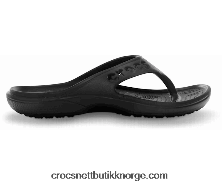 kvinner baya flip Crocs svart 6802D4493