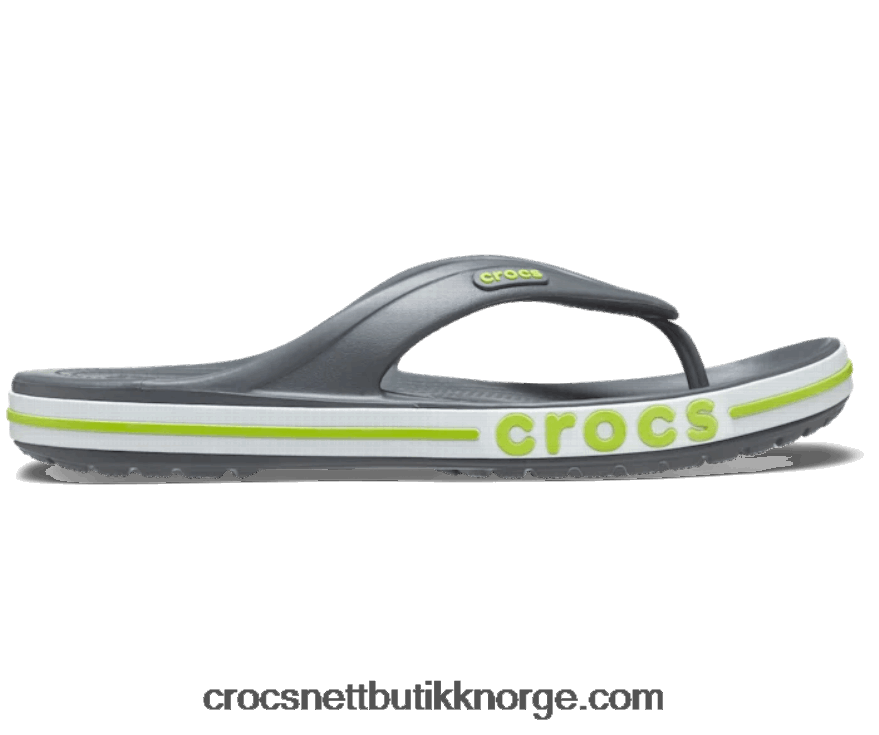 kvinner bayaband flip Crocs skifergrå/lime punch 6802D4380