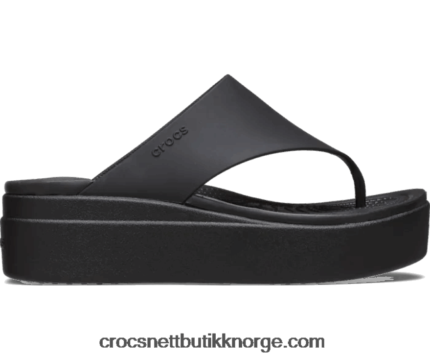 kvinner brooklyn flip Crocs svart 6802D4354