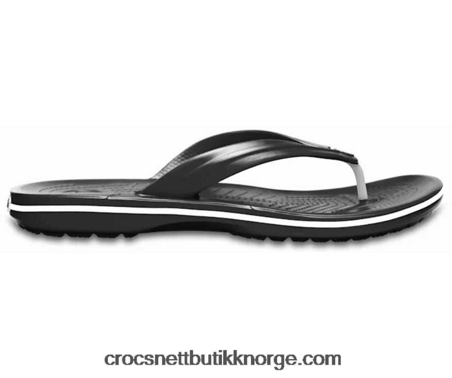 kvinner krokbånd flip Crocs svart 6802D4564