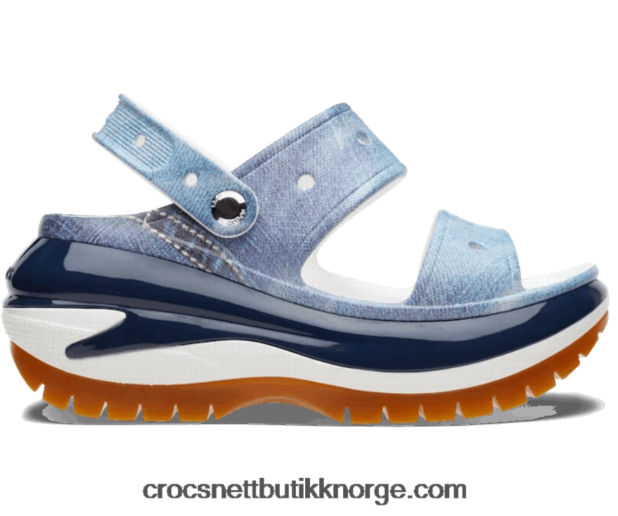 kvinner mega crush denim sandal Crocs hvit/multi 6802D4416