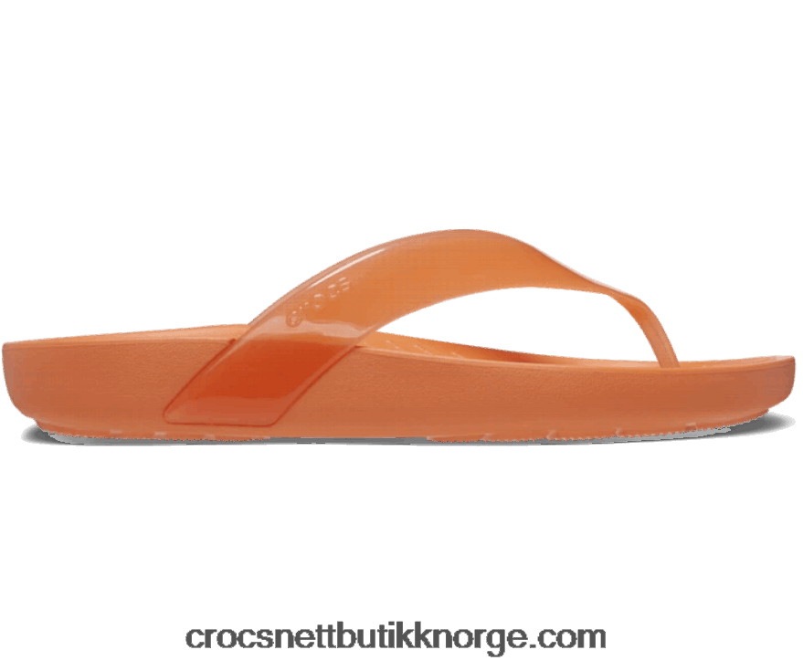 kvinner sprut glanset flip Crocs persimmon 6802D4399