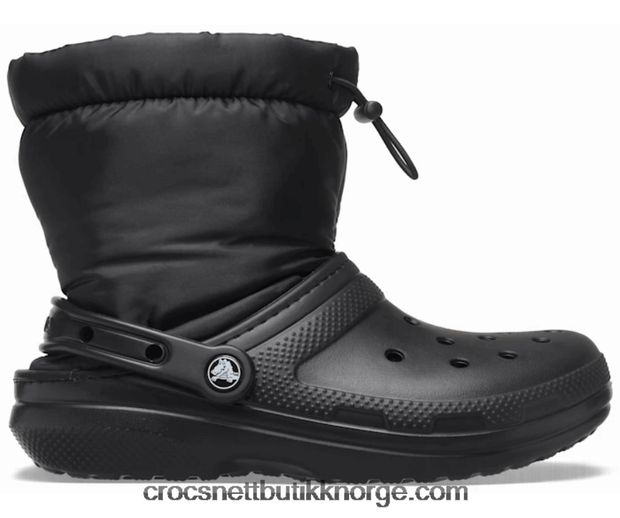 kvinner klassisk fôret neo puff støvel Crocs svart 6802D4196