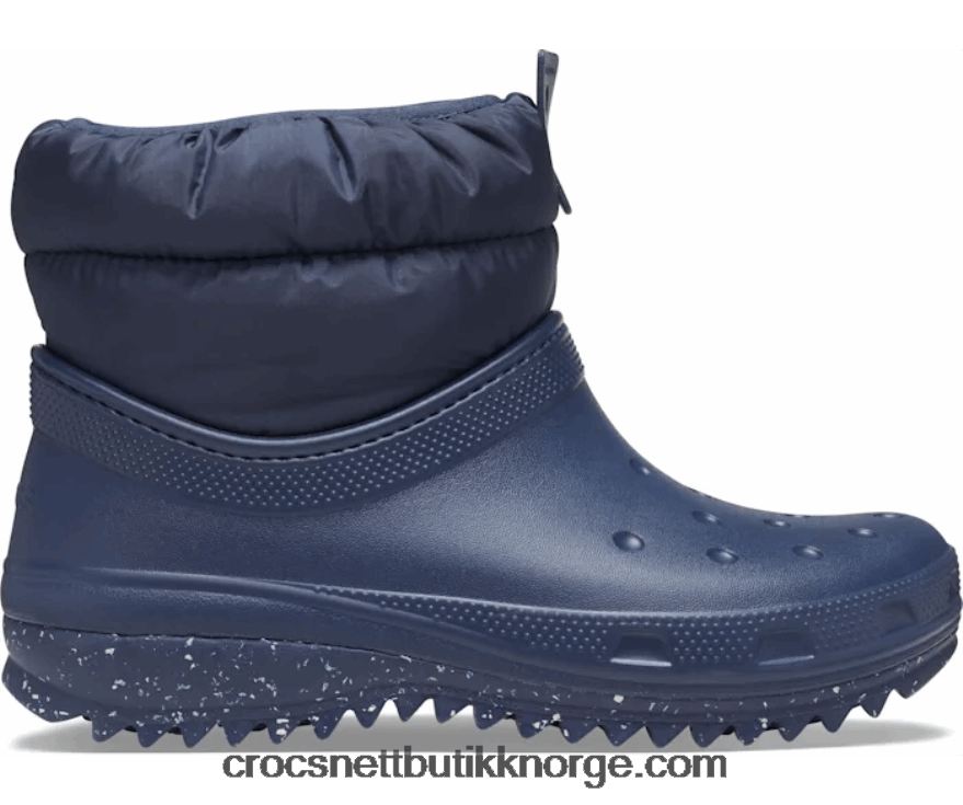 kvinner klassisk neo puff shorty støvel Crocs marinen 6802D4348