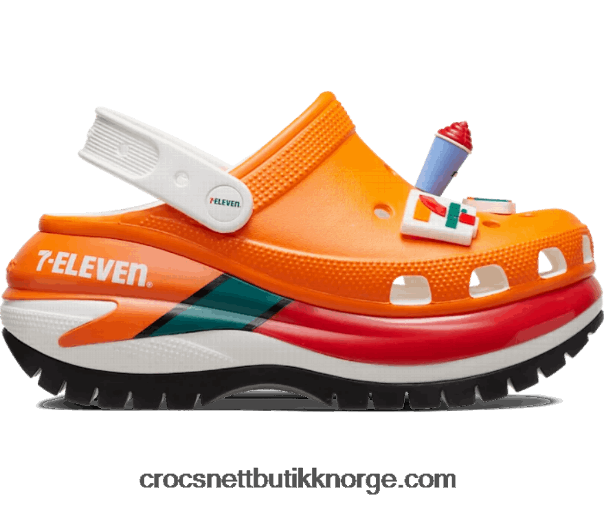 kvinner 7-eleven x crocs mega crush clogoransje (korall) 6802D4167