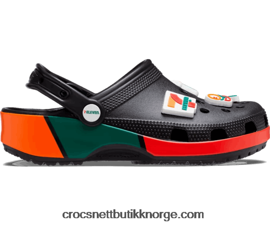 kvinner 7eleven x crocs klassisk treskosvart 6802D4166