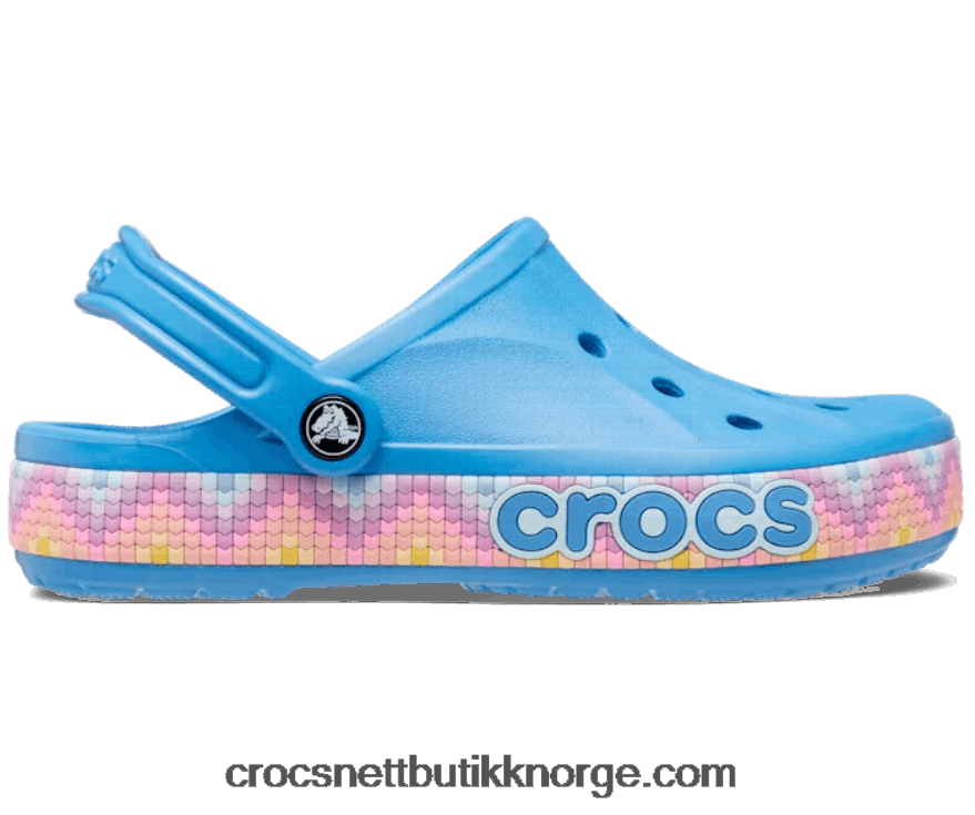 kvinner bayaband chevron band tresko Crocs pudderblå/multi 6802D4175