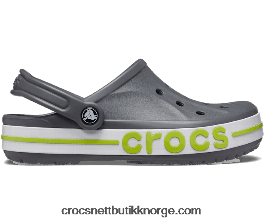 kvinner bayaband tresko Crocs skifergrå/lime punch 6802D4189