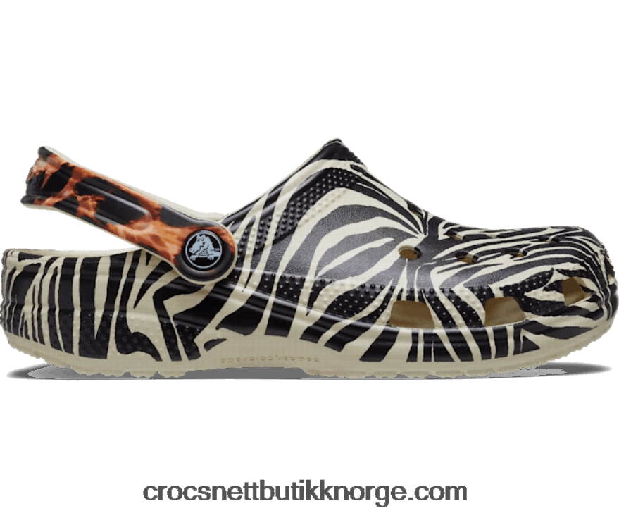 kvinner klassisk animal remix tresko Crocs bein/flerdyr 6802D4282