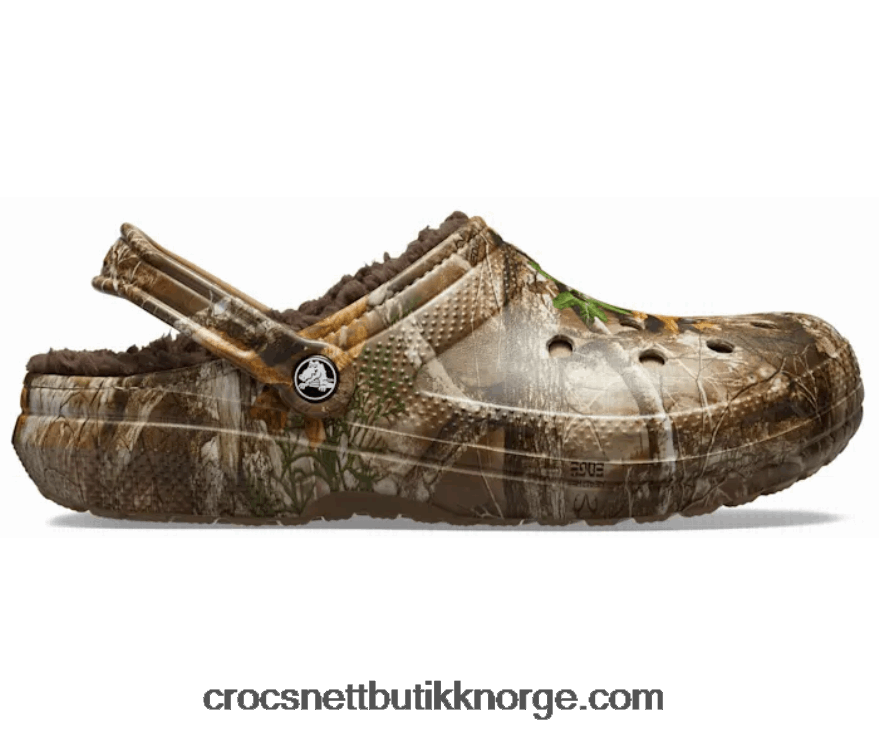 kvinner klassisk fôret realtree-kanttresko Crocs sjokolade 6802D4299