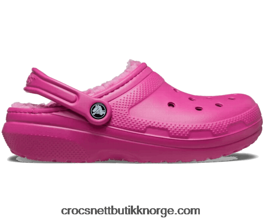 kvinner klassisk fôret tresko Crocs fuchsia moro 6802D4115