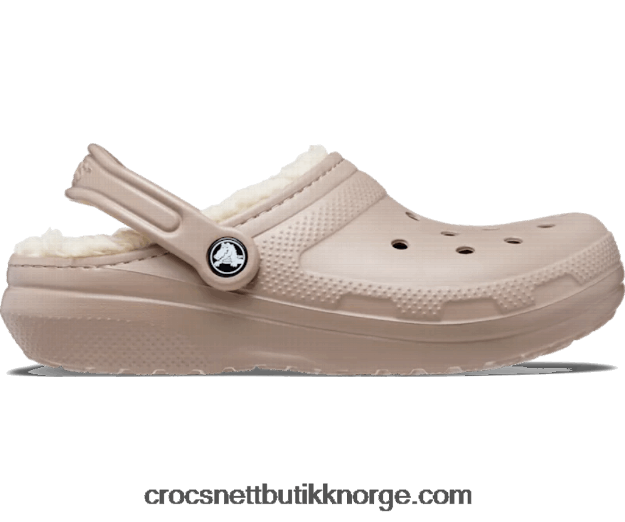 kvinner klassisk fôret tresko Crocs sopp/bein 6802D4117