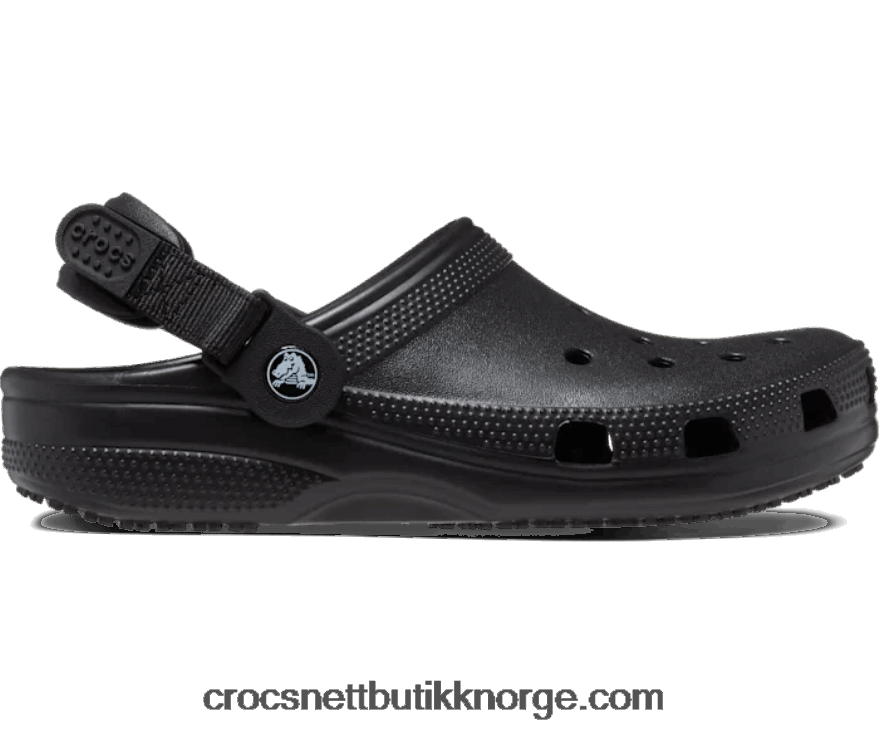 kvinner klassisk justerbar stroppsko Crocs svart 6802D485