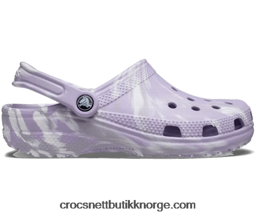 kvinner klassisk marmorert tresko Crocs lavendel/multi 6802D491