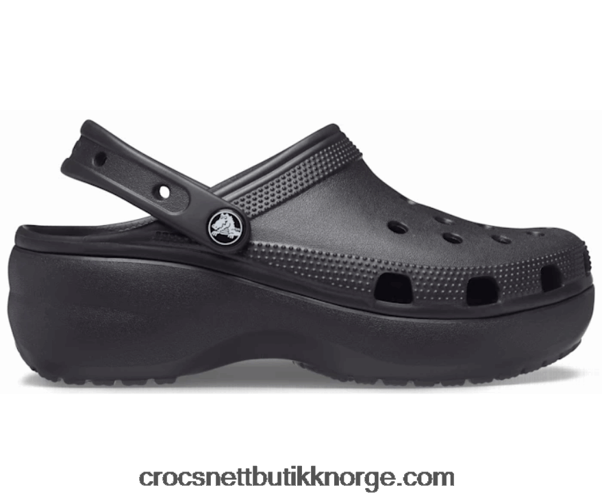 kvinner klassisk plattformtresko Crocs svart 6802D4125