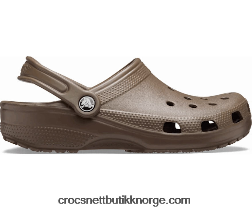 kvinner klassisk tresko Crocs sjokolade 6802D49