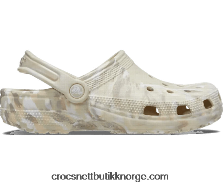 menn klassisk marmorert tresko Crocs bein/multi 6802D41274