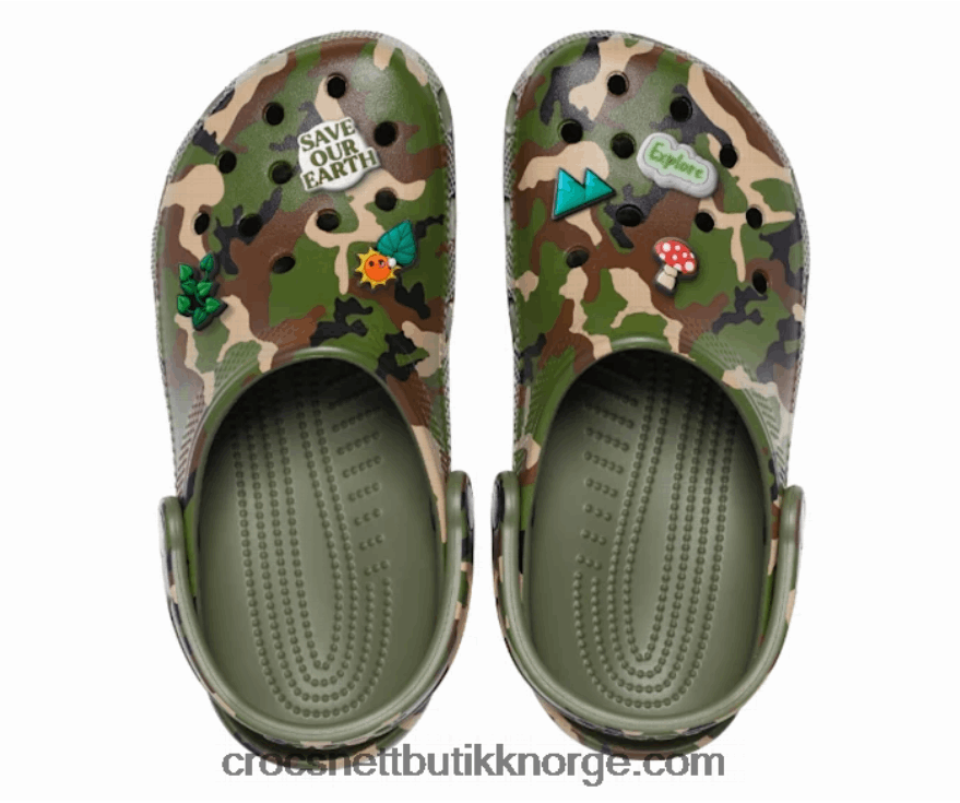 menn sedona prince camo-pakke Crocs armygrønn/multi 6802D41292