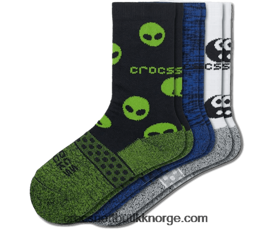 barn socks crew easy icon 3-pack Crocs svart/multi 6802D41460