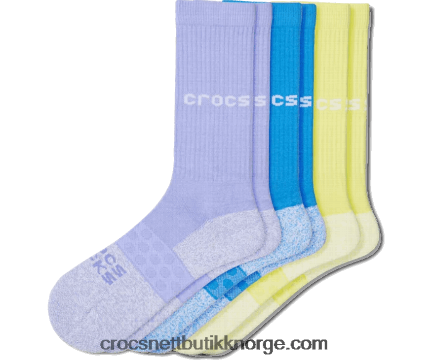 sokker voksen tvunnet garn crew solid 3-pak Crocs digital fiolett/multi 6802D41256